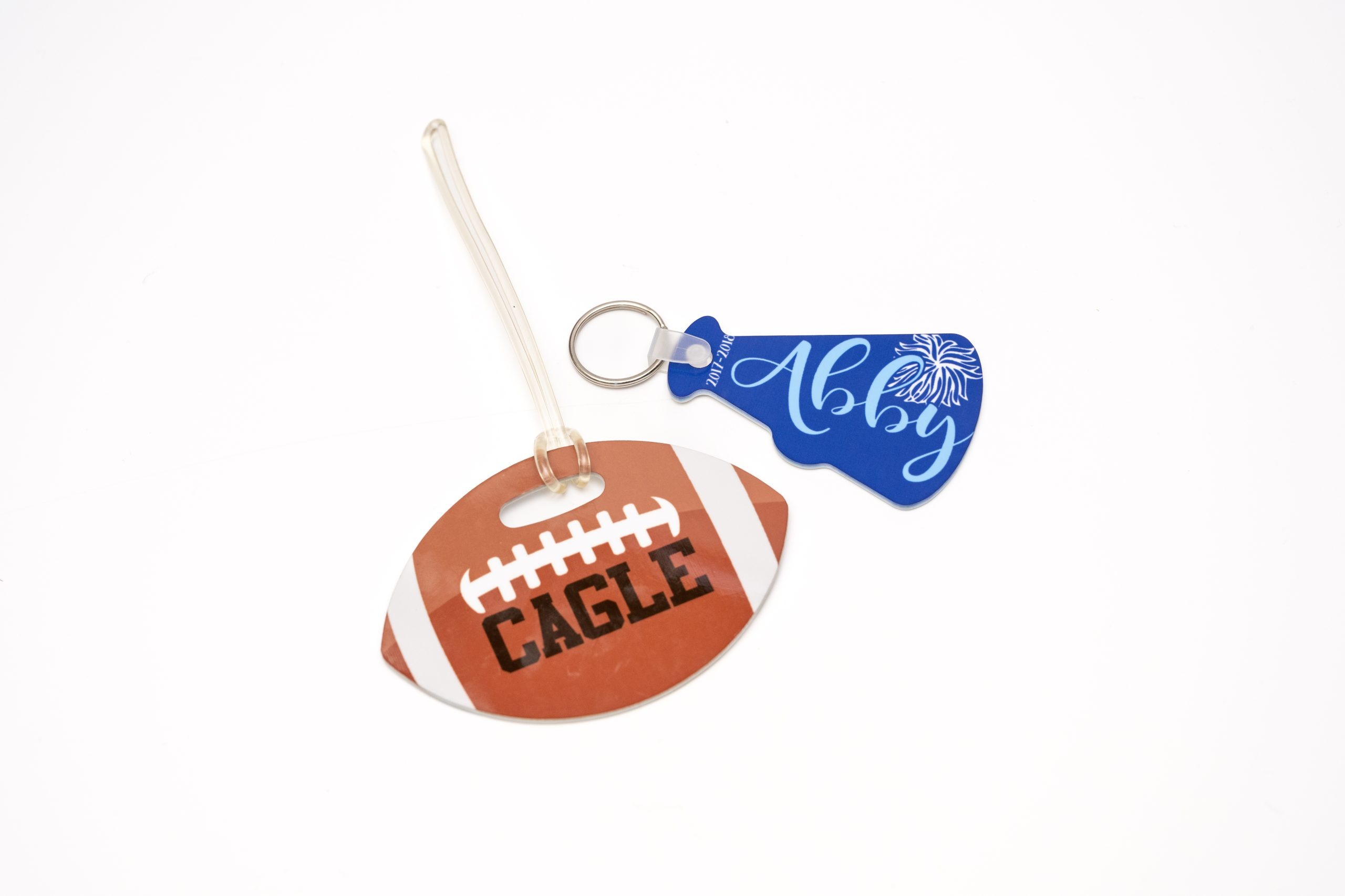 football bag tag cheerleading keychain personalized