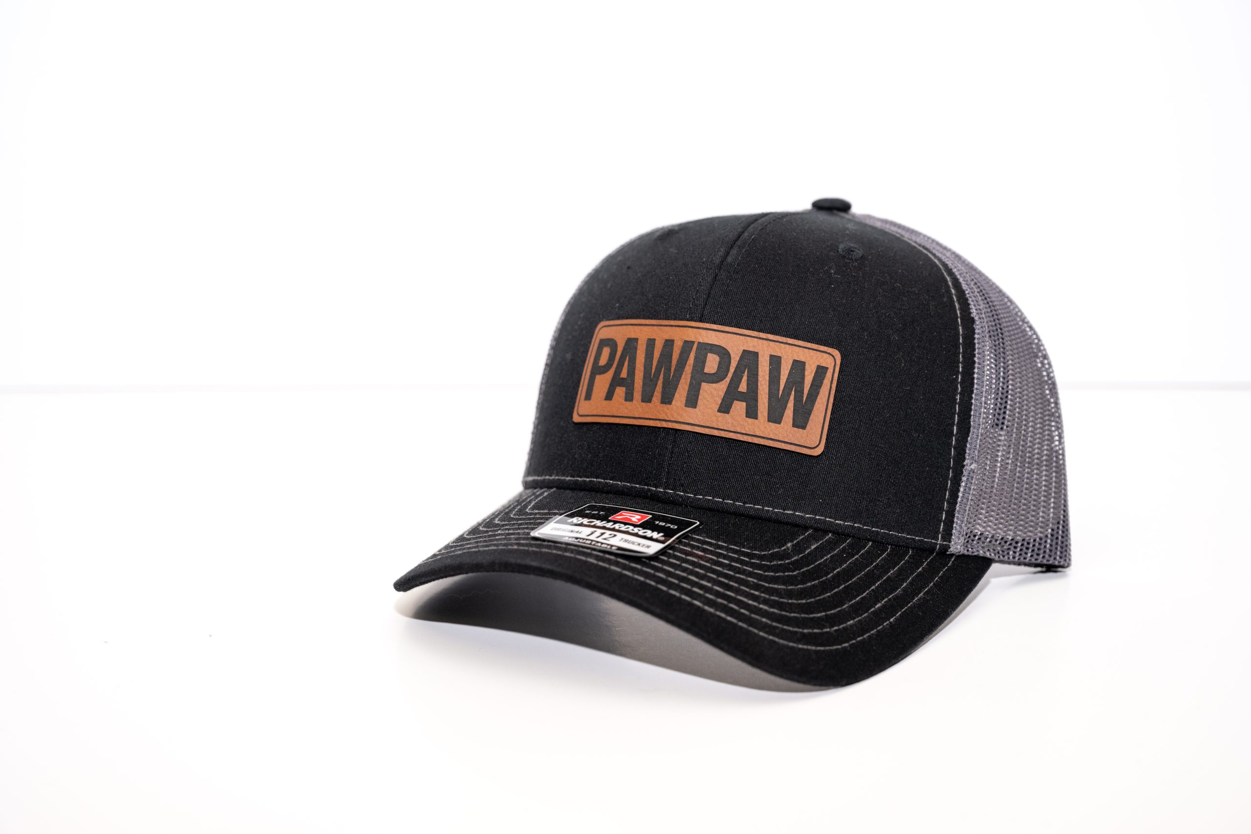 custom leather patch hat