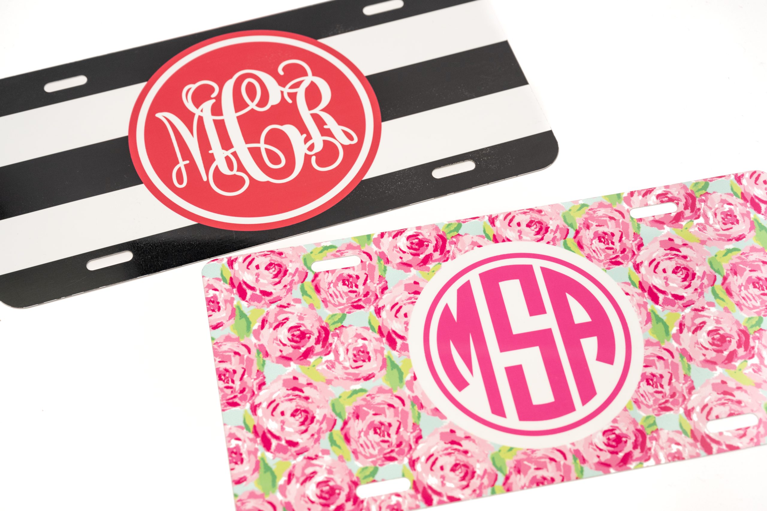 monogrammed license plates
