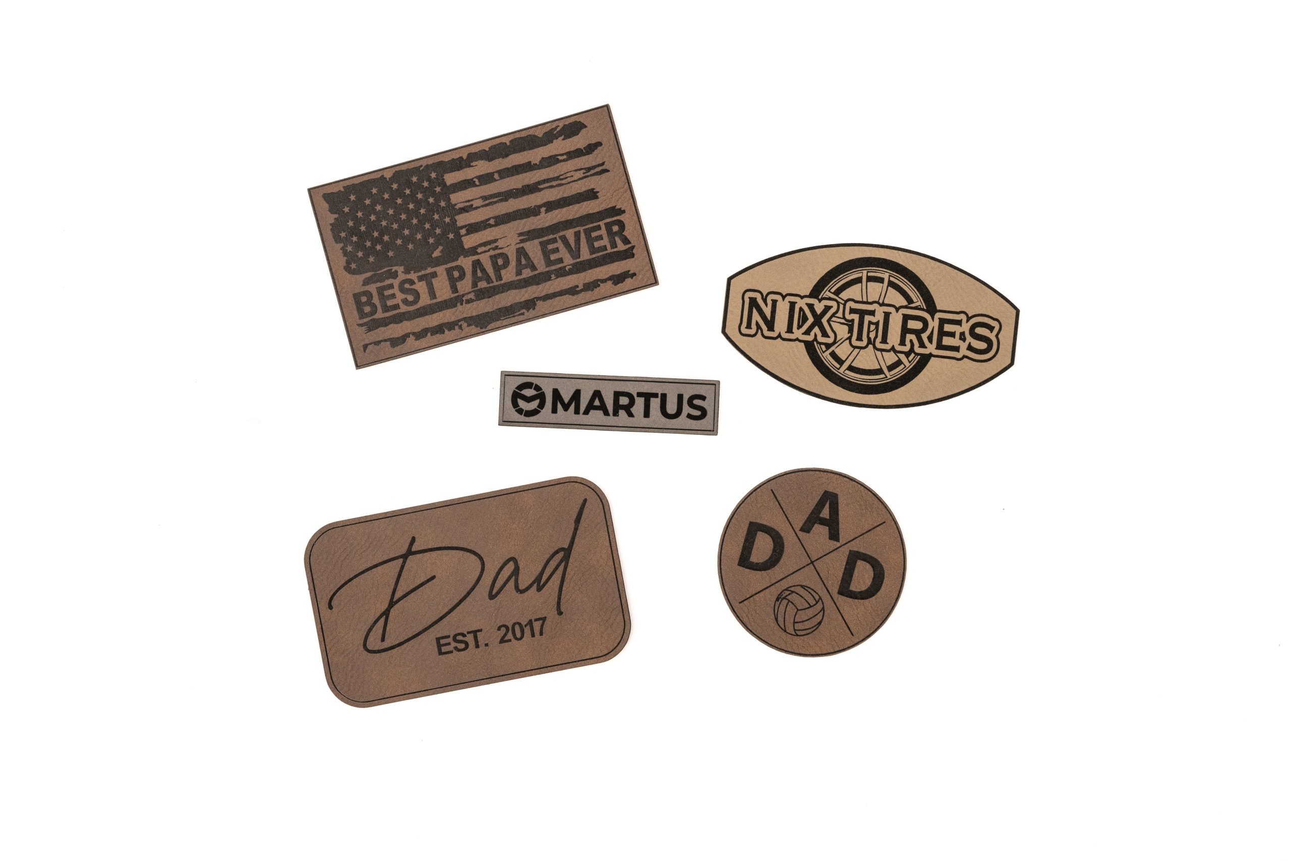 laser engraved leather patch